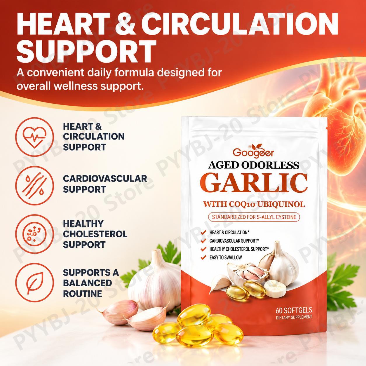 グーギー 老化防止効果のある無臭ニンニクソフトジェル（コエン - Coq10 Ubiquinol Softgel のレビューと価格