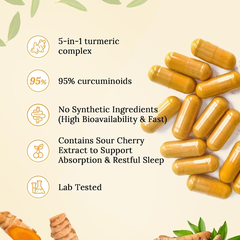クルクミン95%、グルコサミン配合、サワーチェリー、フランキ - Turmeric Curcumin Capsule のレビューと価格